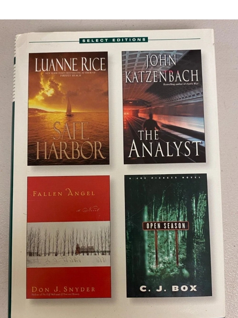 READER'S DIGEST STILL HARBOR, THE ANALYST, FALLEN ANGEL & OPEN SEASON 2002 GUC